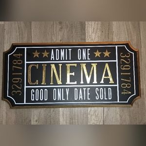Movie ticket wall decor